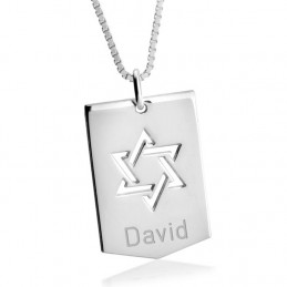 Collar Estrella de David en Plata de Ley